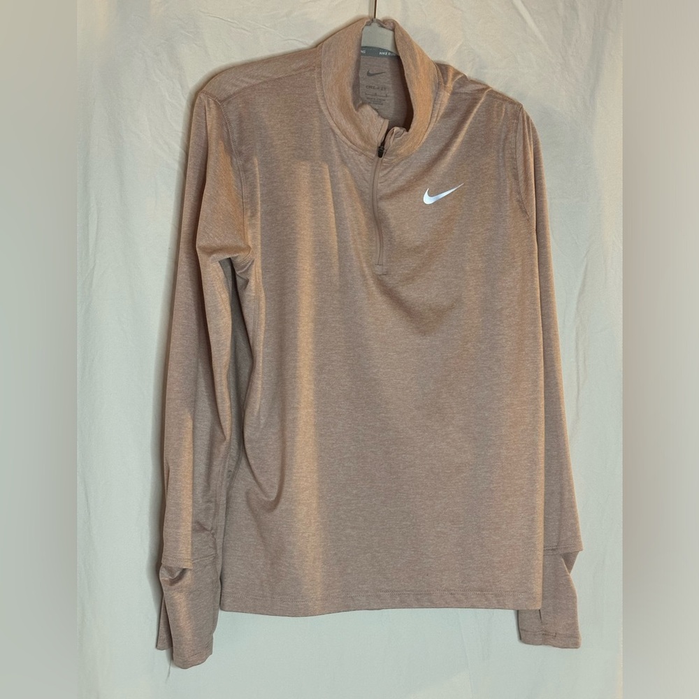Nike women’s DRI-FIT 1/4 zip pullover dusty rose pink like new